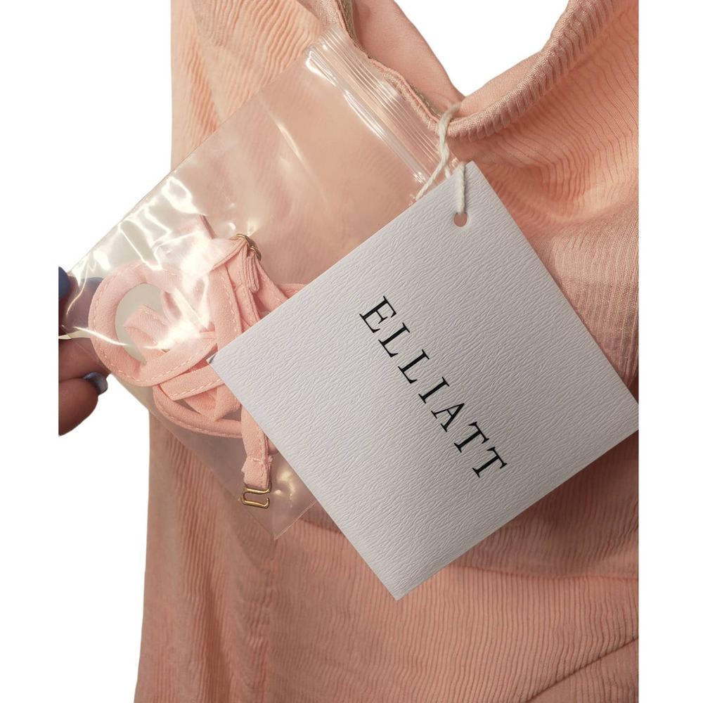 Elliatt Acacia Dress Off Shoulders Peach Textured midi dress - Picture 9 of 14